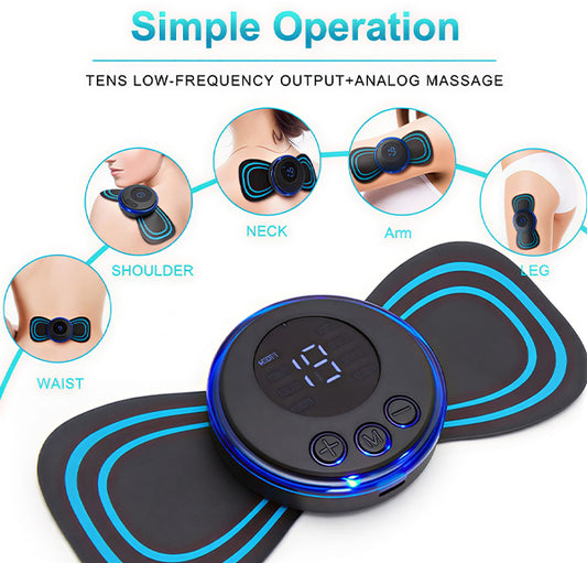 Mini Massager with 8 Modes and 19 Strength Levels,Rechargeable Electric Massager